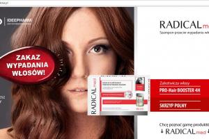 „Zakaz wypadania włosów!” - reklama szamponu Radical Med