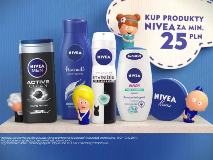 Pacynki w loterii kosmetyków Nivea