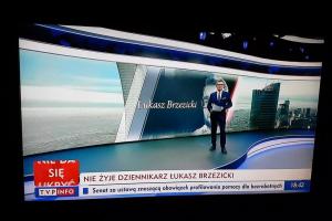Materiał w TVP Info dotyczacy śmierci Łukasza Brzezickiego - naszego redakcyjnego kolegi