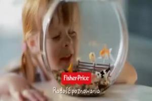 Reklama zabawek Little People marki Fisher Price