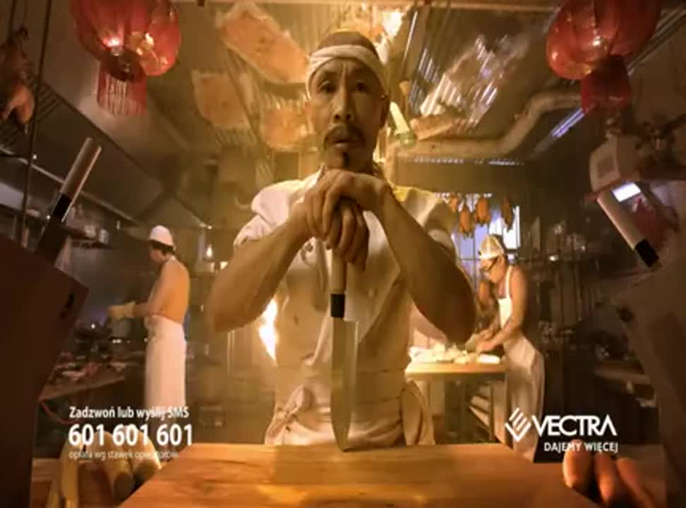 internet w Vectrze - spot z azjatyckim kucharzem
