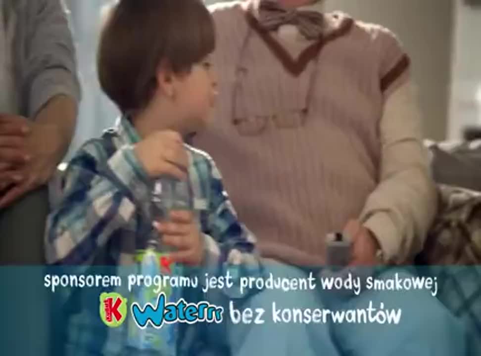 Miecio z rodziną reklamuje wodę Kubuś Waterrr 