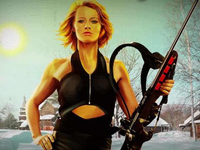 Narty Karabiny Dziewczyny - grindhouse'owy spot Eurosportu z biathlonistką