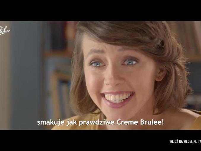 Europejskie desery E.Wedel reklamowane obcojęzycznie