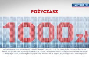 Promocja „Rach ciach” reklamuje pożyczkę w Provident Polska