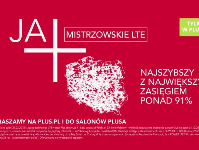 Plus siatkarko reklamuje „Ja+ mistrzowskie LTE”