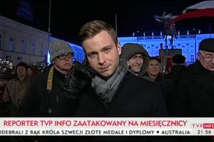Reporter TVP Info poturbowany podczas miesięcznicy smoleńskiej