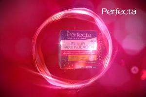 Magdalena Różdżka reklamuje odmładzające kosmetyki Perfecta