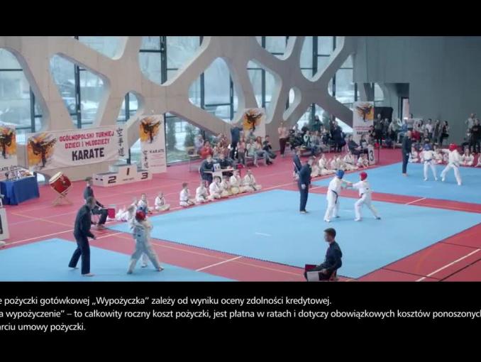 Piotr Adamczyk o zawodach w karate - reklama pożyczki gotówkowej w eurobanku