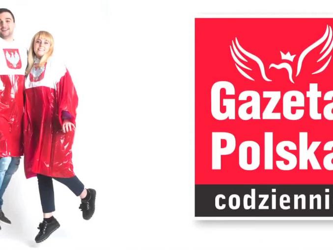 "Gazeta Polska Codziennie" z biało-czerwoną peleryną