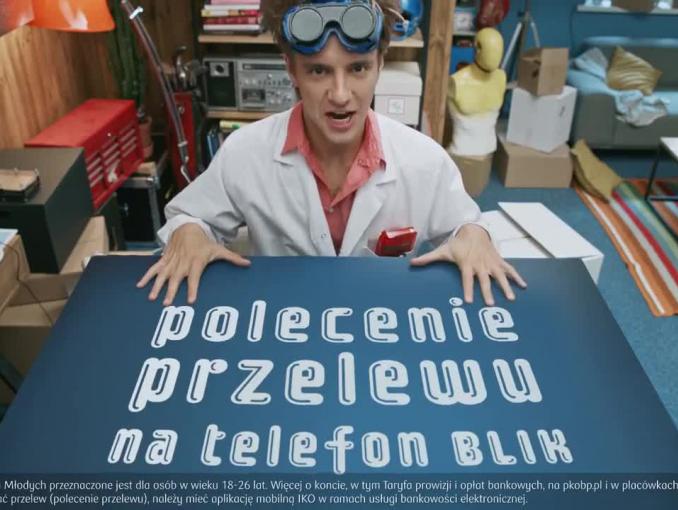 Konto dla Młodych w PKO BP - reklama z Maciejem Musiałem jako naukowcem