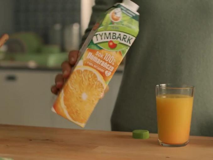 "Do ostatniej kropli" - reklama soków Tymbark w nowych kartonach