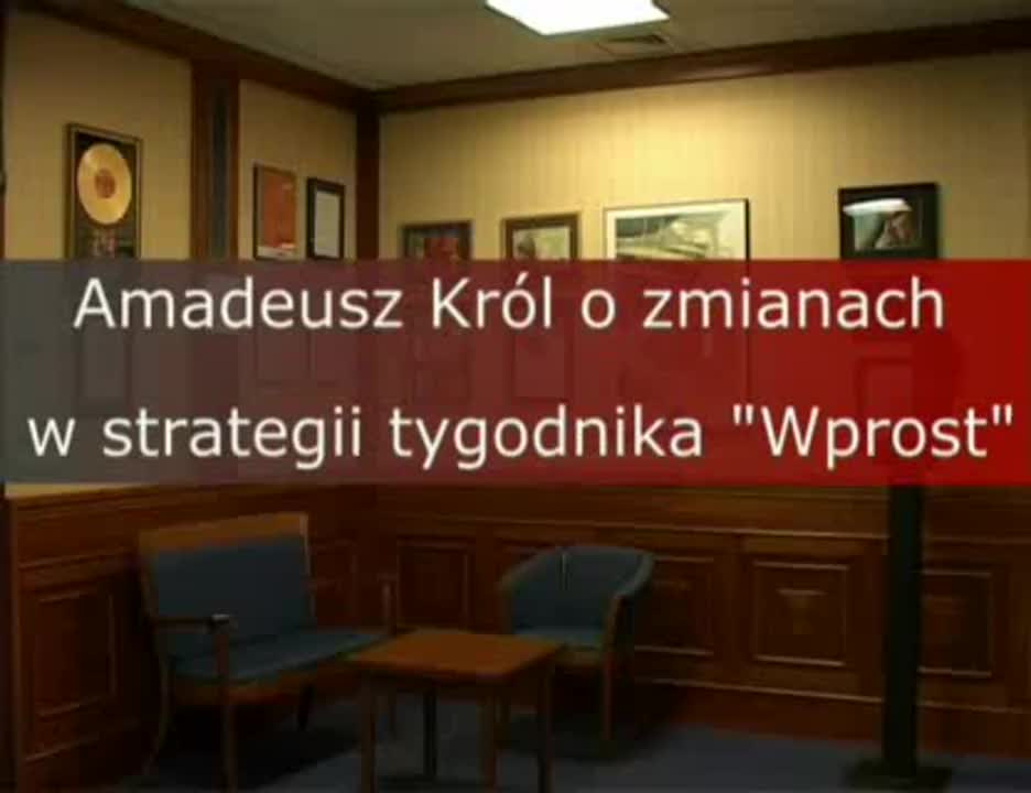 Amadeusz Król o zmianach w strategii tygodnika "Wprost"