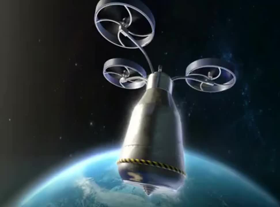 Henio z Tesco leci z życzeniami jak Felix Baumgartner 