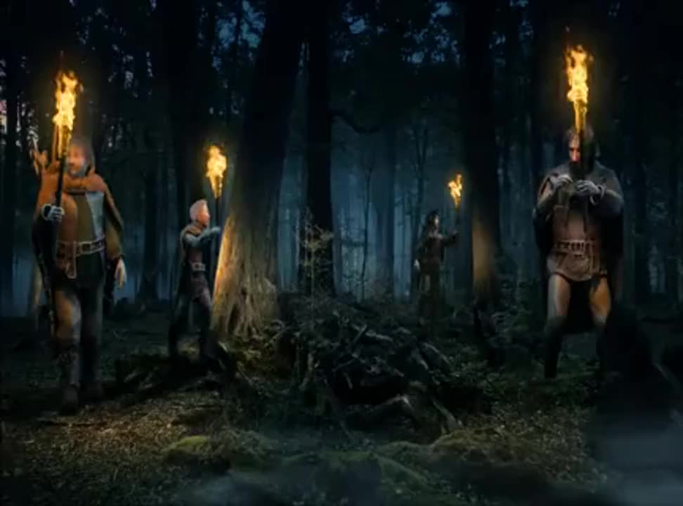 Król kontra wilki w reklamie Harnasia
