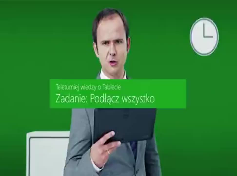 Tablet to PC - reklama Windows 8.1 z biurem