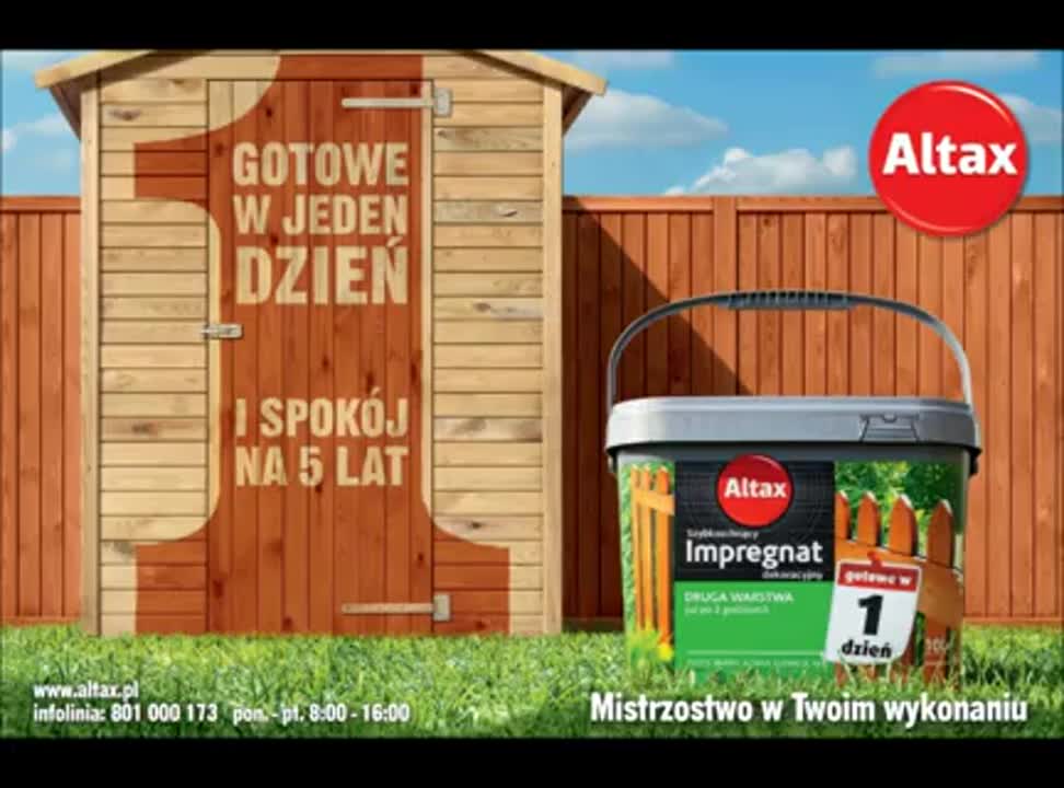 Wesoły Romek reklamuje preparaty Altax