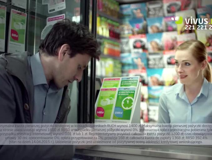 Vivus reklamuje pożyczki krótkoterminowe w kioskach Ruchu