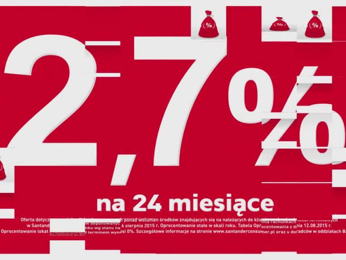 Santander Consumer Bank reklamuje lokatę na 24 miesiące