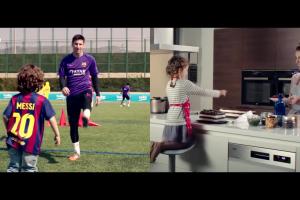 Piłkarze FC Barcelona w kuchni reklamują sprzęt Beko