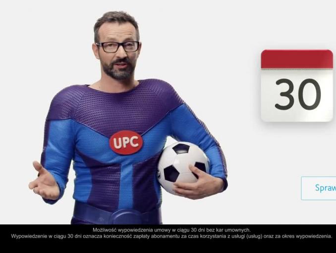 MegaTata w piłkarskich reklamach promocji Optimum TV w UPC