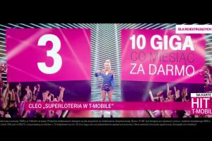 Cleo reklamuje Superloterię promującą rejestrowanie numerów w T-Mobile