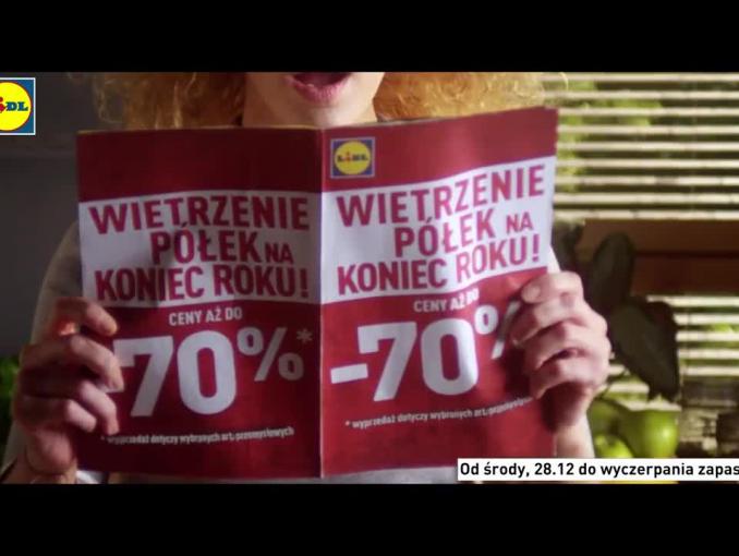 Lidl reklamuje promocję „Wielkie wietrzenie półek”